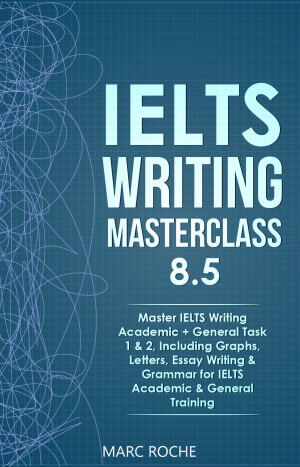 دانلود کتاب IELTS Writing MasterClass 8.5. استاد آیلتس نوشتن دانشگاهی + کار عمومی 1 و 2 ، از جمله نمودارها ، نامه ها ، نوشتن مقاله و گرامر برای آکادمیک آیلتس ... نوشتن اصل © (کتاب نوشتن IELTS)