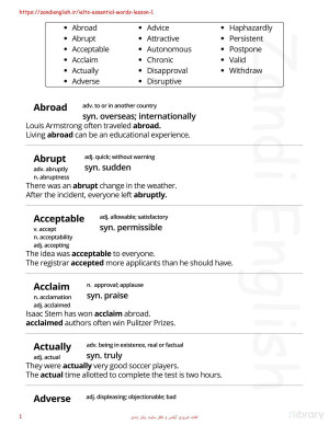 دانلود کتاب درس های کلمات ضروری آیلتس