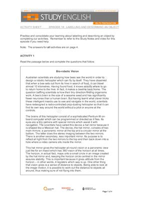 دانلود کتاب شبکه استرالیا. آماده سازی آیلتس انگلیسی را مطالعه کنید. (قسمت 18. برچسب زدن و توصیف یک شی)