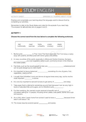 دانلود کتاب شبکه استرالیا. آماده سازی آیلتس انگلیسی را مطالعه کنید. (قسمت 23. صحبت در مورد غذا)