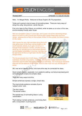 دانلود کتاب شبکه استرالیا. آماده سازی آیلتس انگلیسی را مطالعه کنید. قسمت 10. خانه خورشیدی