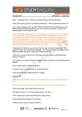 دانلود کتاب شبکه استرالیا. آماده سازی آیلتس انگلیسی را مطالعه کنید. قسمت 14. DNA ناخواسته