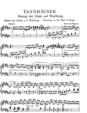دانلود کتاب WAGNER - ورودی Tannhauser به تالار آهنگ (پیانو)
